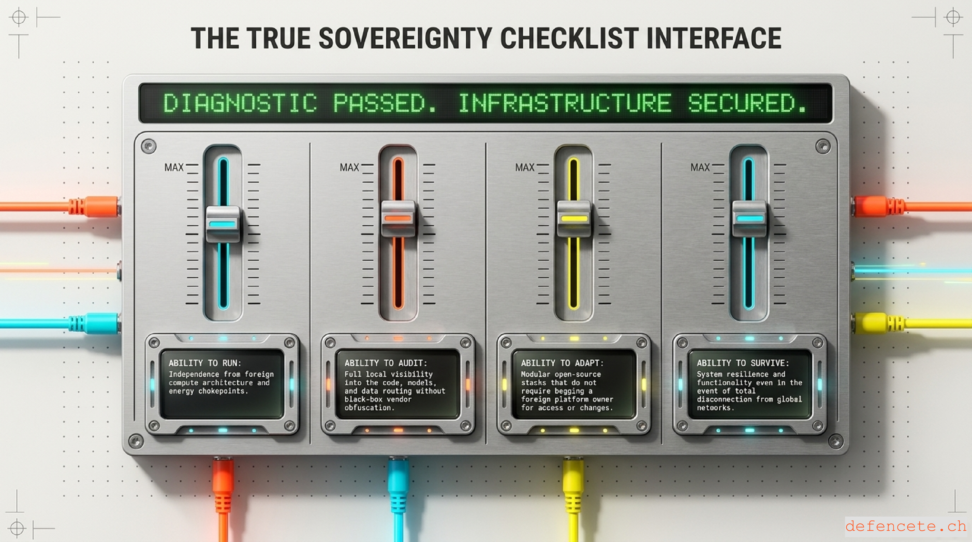True sovereignty checklist interface